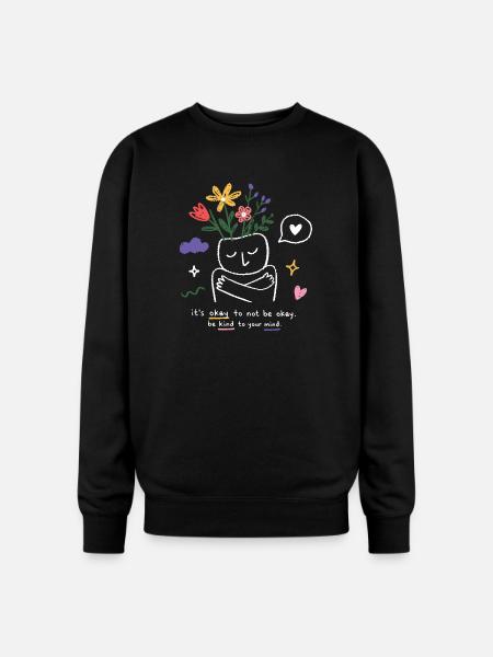 Kind Mind Bloom - Oversized Crewneck Sweatshirt - black