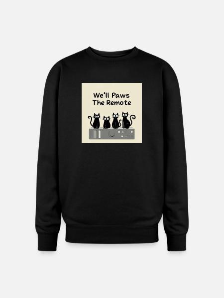 Paws The Remote TV - Oversized Crewneck Sweatshirt - black