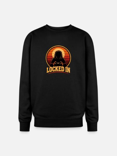 Locked In Retro Gamer - Oversized Crewneck Sweatshirt - black