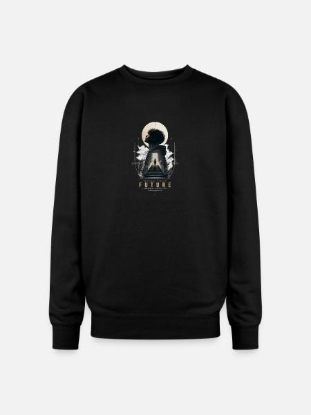 Future Stairway Vision - Oversized Crewneck Sweatshirt - black