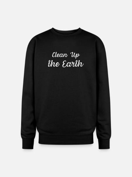 Clean Up the Earth - Oversized Crewneck Sweatshirt - black