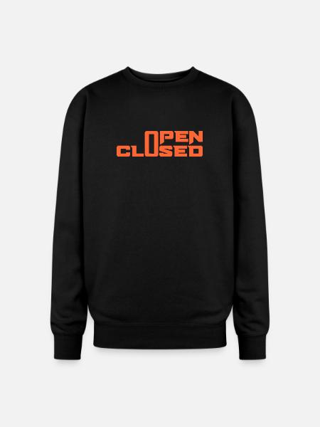 OPEN CLOSED - Oversized Crewneck Sweatshirt - black