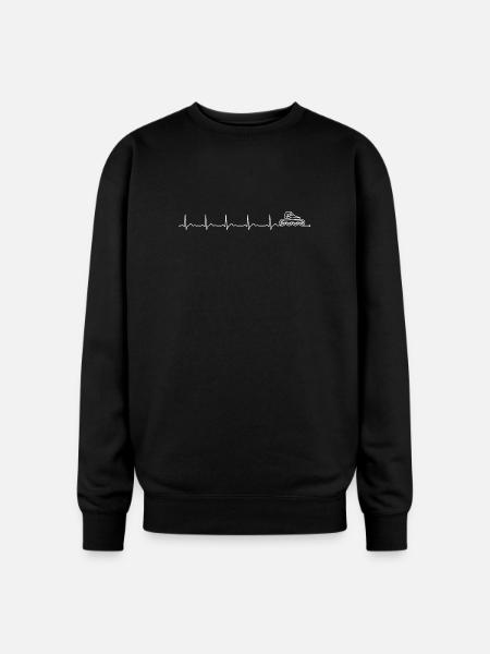 Roller Skater Heartbeat - Oversized Crewneck Sweatshirt - black
