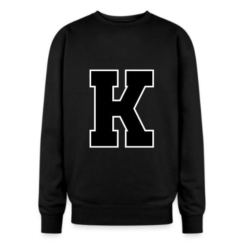 Varsity Letter K Collegiate Font Design - Oversized Crewneck Sweatshirt