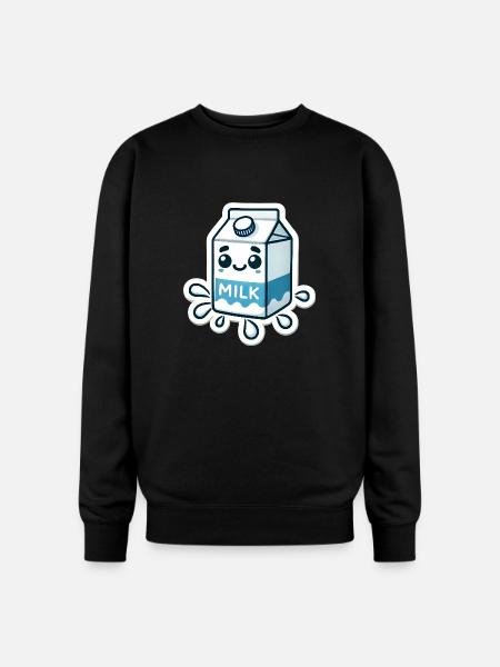 Adorable Milk Carton - Oversized Crewneck Sweatshirt - black