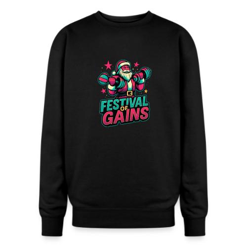 Festival of Gains Funny Gym Santa Christmas - Oversized Crewneck Sweatshirt