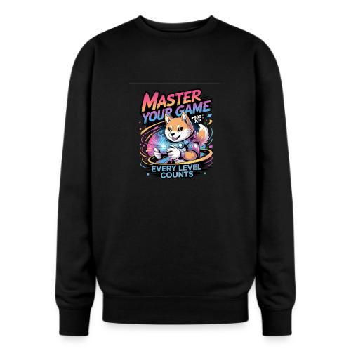 Cute Gamer Shiba Inu Level Up - Oversized Crewneck Sweatshirt