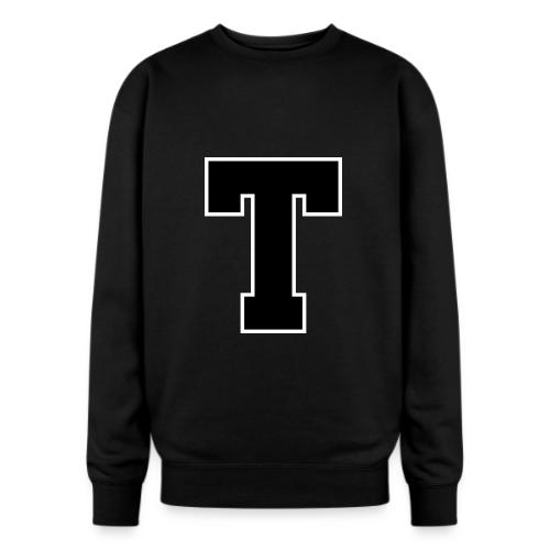 Varsity Letter T Athletic Font Design - Oversized Crewneck Sweatshirt