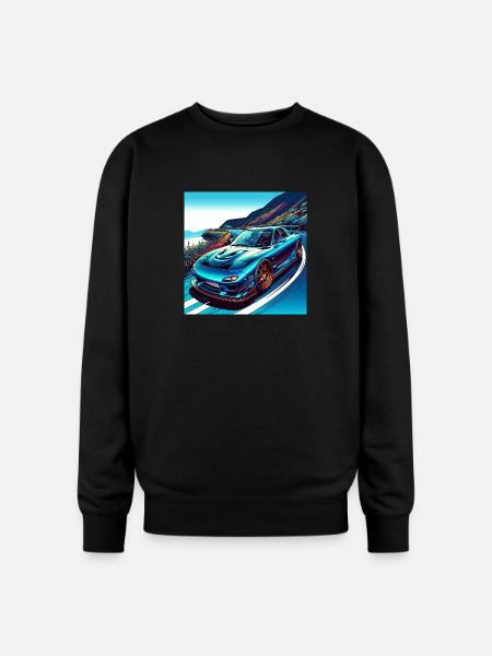 Coastal RX-7 - Oversized Crewneck Sweatshirt - black