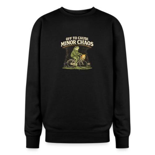 Minor Chaos Vintage Frog and Cat on Bicycle - Oversized Crewneck Sweatshirt