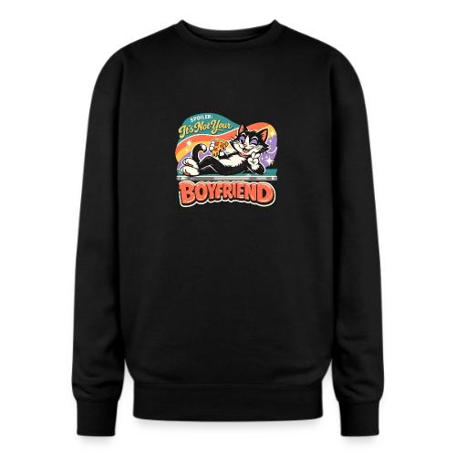 Sassy Cat Pride Pizza Retro Comic - Oversized Crewneck Sweatshirt