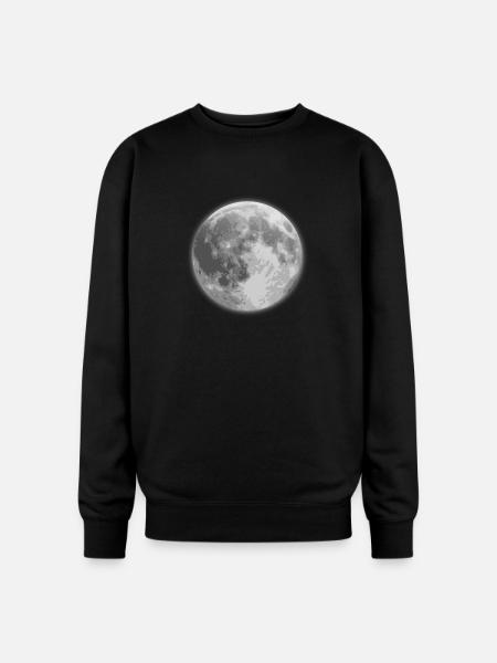 Lune - Molleton ras-du-cou oversize - noir