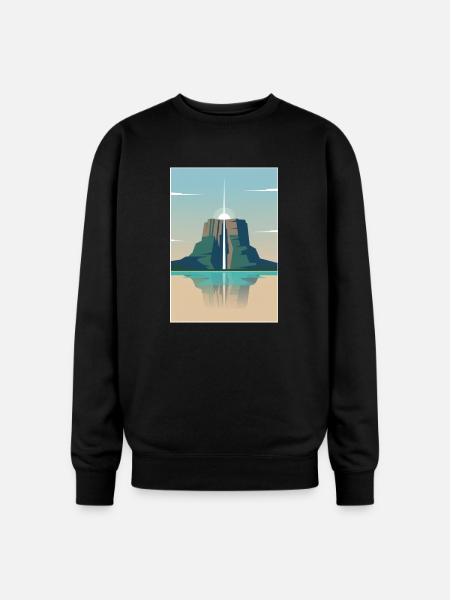 Angel Falls Sunrise - Oversized Crewneck Sweatshirt - black