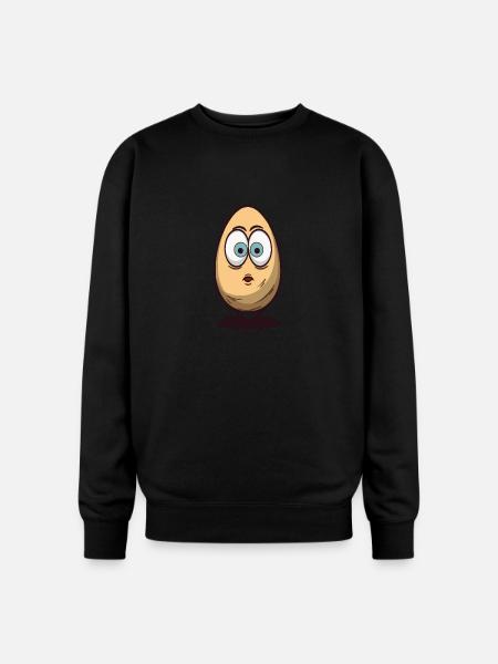 Surprised Egg - Oversized Crewneck Sweatshirt - black