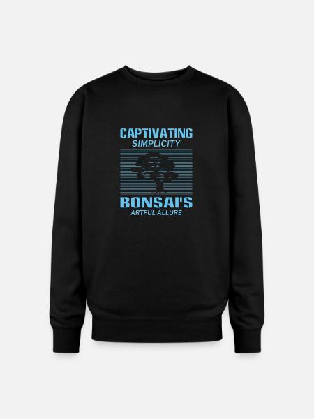 Bonsai Tree - Oversized Crewneck Sweatshirt - black