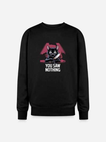 You Saw Nothing - Oversized Crewneck Sweatshirt - black