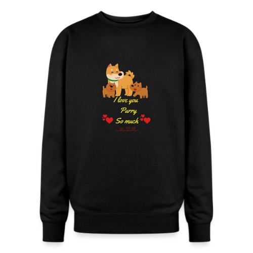 Cute Dog Family Love – “I Love You Purry So much - Oversized Crewneck Sweatshirt