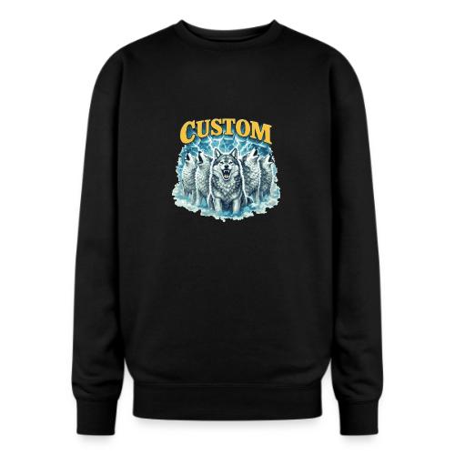 Custom Wolf Pack Howling Moon Vintage Wilderness - Oversized Crewneck Sweatshirt