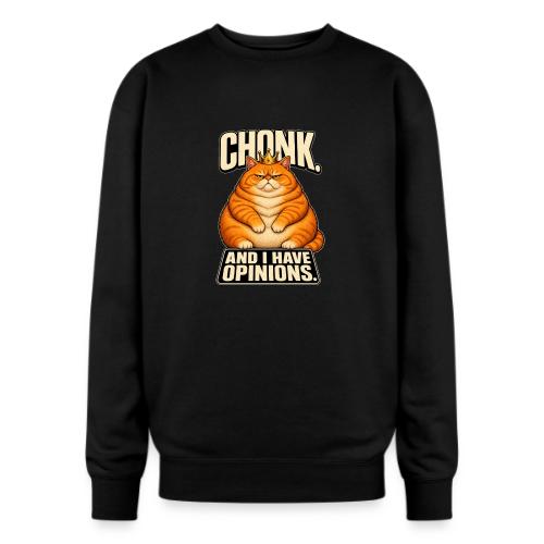 Chonk King Cat - Opinionated Kitty - Oversized Crewneck Sweatshirt