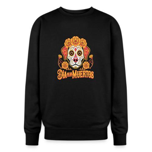 Dia De Los Muertos Dog Skull Flowers - Oversized Crewneck Sweatshirt