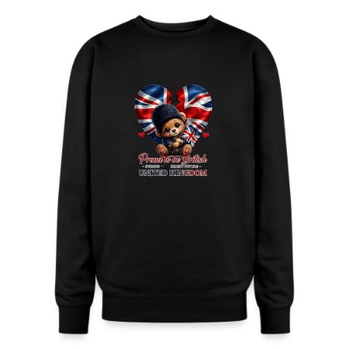 Proud to Be British Teddy Bear UK Patriot Gift - Oversized Crewneck Sweatshirt