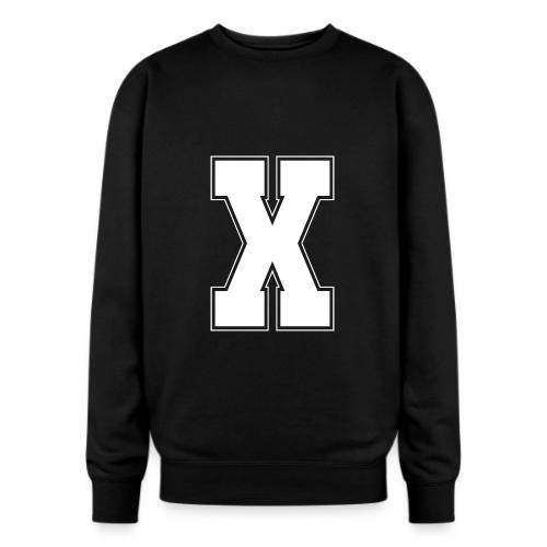 White Letter X – Varsity Alphabet Monogram - Oversized Crewneck Sweatshirt