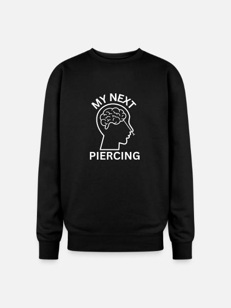 My Next Piercing - Oversized Crewneck Sweatshirt - black