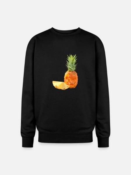 lowpoly pineapple fruit - Oversized Crewneck Sweatshirt - black
