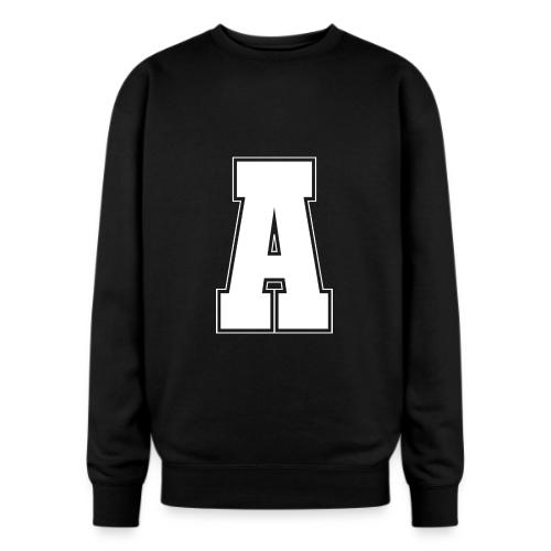 White Letter A – Varsity Alphabet Monogram - Oversized Crewneck Sweatshirt