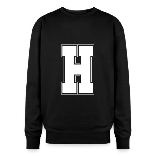 White Letter H – Varsity Alphabet Monogram - Oversized Crewneck Sweatshirt