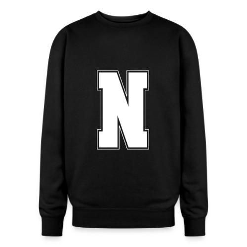 White Letter N – Varsity Alphabet Monogram - Oversized Crewneck Sweatshirt