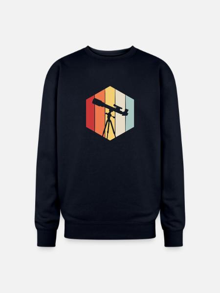 Astrophotography Telescope - Oversized Crewneck Sweatshirt - navy