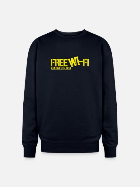 Wi-Fi is Innocent - Oversized Crewneck Sweatshirt - navy