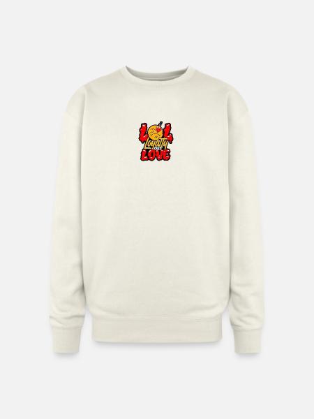 Loyalty Over Love Cartoon Emblem - Oversized Crewneck Sweatshirt - ivory