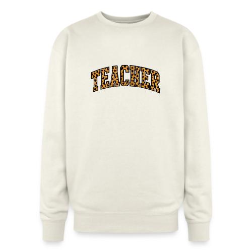 Leopard Print Teacher Typography - Oversized Crewneck Sweatshirt