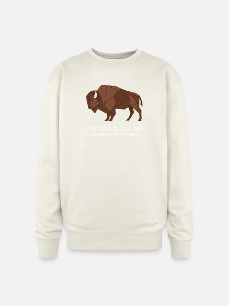 The wild is calling - Oversized Crewneck Sweatshirt - ivory