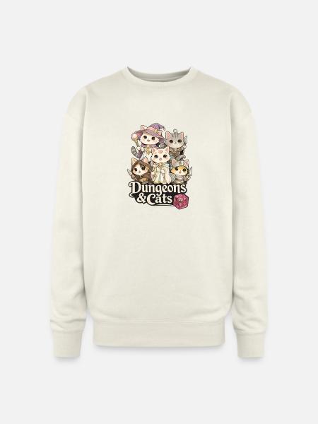 Dungeons & Cats - Oversized Crewneck Sweatshirt - ivory