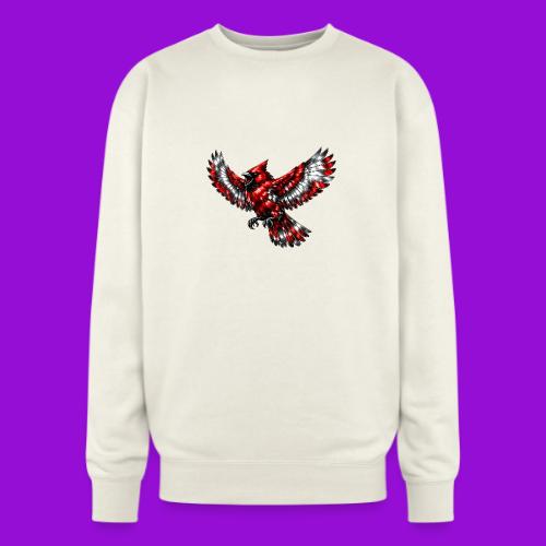 Silver Cardinal in Flight - Oversized Crewneck Sweatshirt