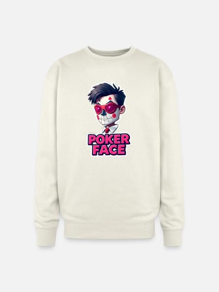Poker Face - Oversized Crewneck Sweatshirt - ivory