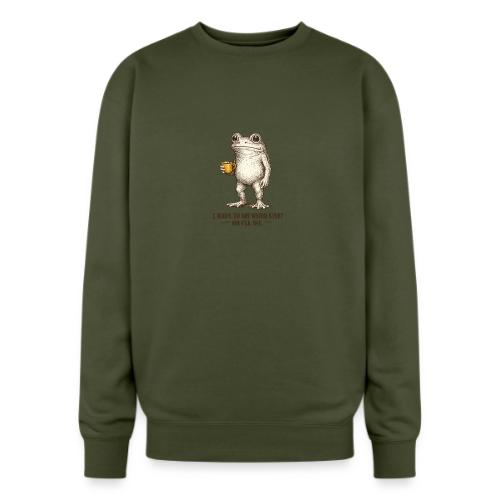 Weird Stuff Frog Coffee Humor - Oversized Crewneck Sweatshirt