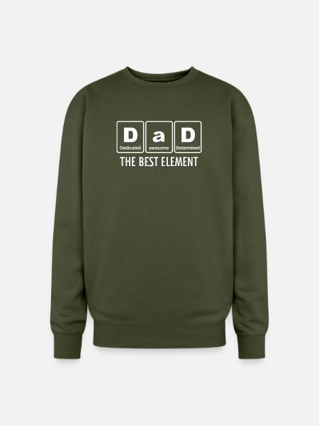 Dad The Best Element - Oversized Crewneck Sweatshirt - olive green