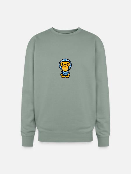 baby camo - Oversized Crewneck Sweatshirt - sage