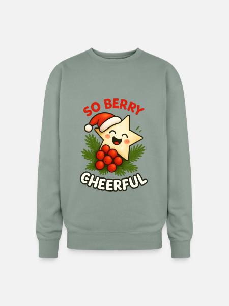 So Berry Cheerful - Oversized Crewneck Sweatshirt - sage
