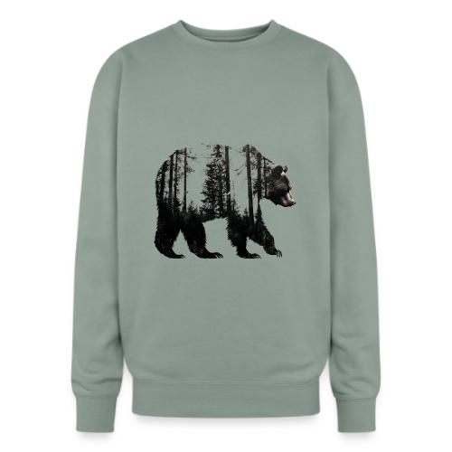Evergreen Bear Silhouette - Oversized Crewneck Sweatshirt
