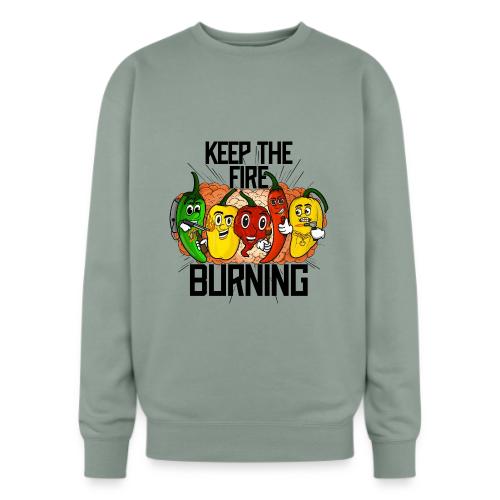 keep the fire burning - Oversized Crewneck Sweatshirt