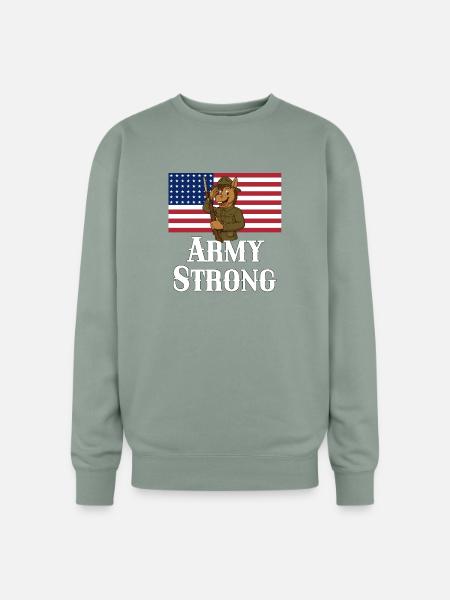 Patriotic Mule Soldier - Oversized Crewneck Sweatshirt - sage