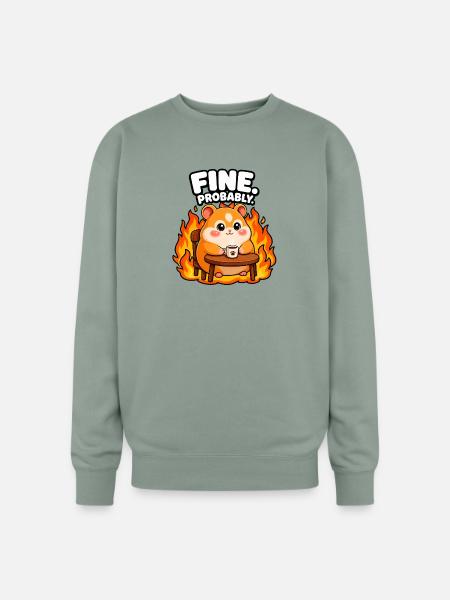 Fine. Probably - Oversized Crewneck Sweatshirt - sage