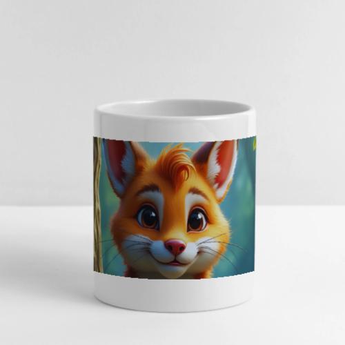 Magical fantasy fox in enchanted forest scene - Mug with Heart Handle