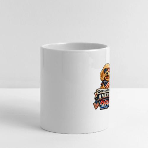 Freedom For America 250 Patriotic Goldendoodle - Mug with Heart Handle