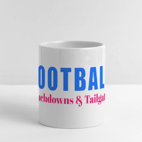 Football Touchdowns & Tailgates Design - Mug with Heart Handle
